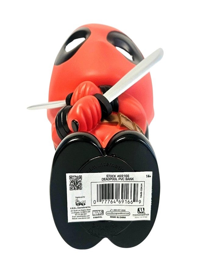 ديدبول حصالة على شكل شخصية ديدبول من مارفل، مقاس 8 بوصات، مصنوعة من مادة PVC - Image 5